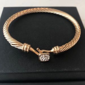 Gold cable bracelet